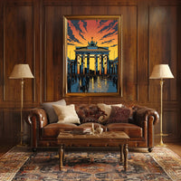 Sunset At The Brandenburg Gate Poster