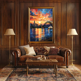 Sydney Sunset Over Iconic Landmarks Travel Poster