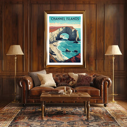 Channel Islands Poster Vintage National Park Print