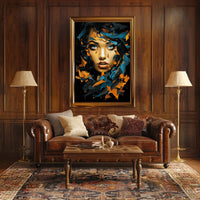 Surreal Abstract Woman's Face with Vibrant Colors