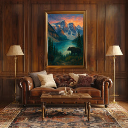 Mountain Wilderness At Sunset Poster