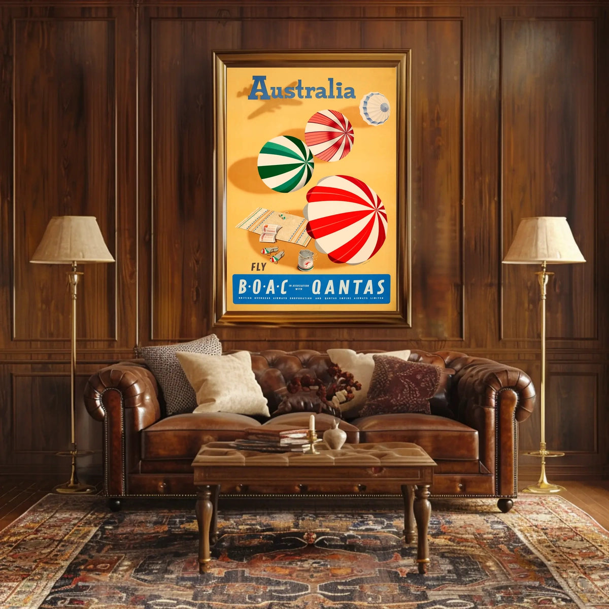 Discover Australia With Boac And Qantas Poster