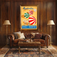 Discover Australia With Boac And Qantas Poster