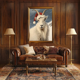 Festive Mountain Goat Poster