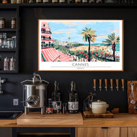 Cannes Beach Scene Poster PosterGoat