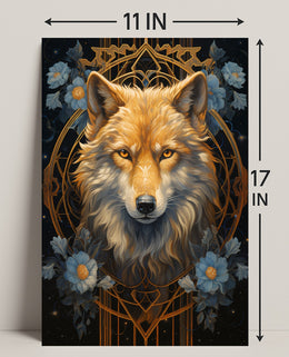 Majestic Wolf Portrait Poster PosterGoat