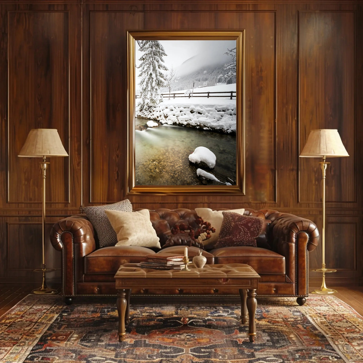 Serene Winter Landscape Tranquility National Park Poster