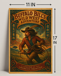 Buffalo Bill Wild West Adventure Vintage Cultural Poster