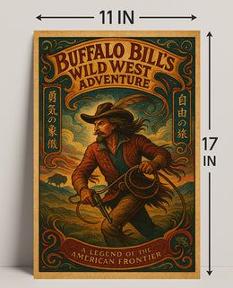 Buffalo Bill Wild West Adventure Vintage Cultural Poster