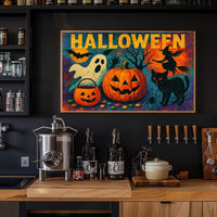 Halloween Spooktacular Gothic Digital Painting Nocturnal Scenery Decor Lover Wanderlust Poster