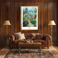 Bali Watercolor Travel Poster: Serene Tropical Landscape Art PosterGoat