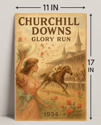Churchill Downs 1934 Horse Racing Sports Poster