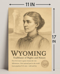 Wyoming Trailblazer of Rights and Nature Poster PosterGoat