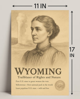 Wyoming Trailblazer of Rights and Nature Poster PosterGoat