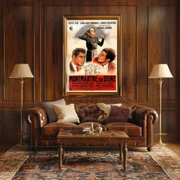 Montmartre sur Seine: Vintage French Film Artistic Poster