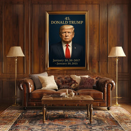 Donald Trump Presidential Era Photorealistic Political or Propaganda Poster PosterGoat