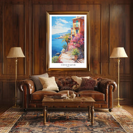 Côte d'Azur Coastal Impressionism Travel Poster PosterGoat