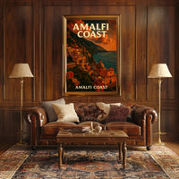 Amalfi Coast Scenic Beauty Poster Wall Art 18X24 Seascape
