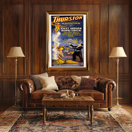 Magic Rope-Trick Illusion Vintage Cultural or Heritage Poster
