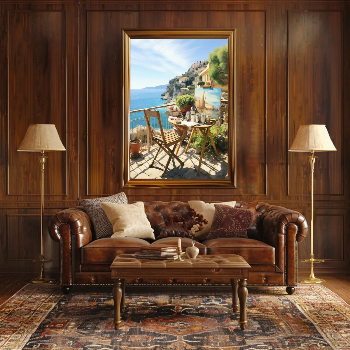 Serene Mediterranean Artists’ Retreat Travel Poster