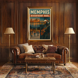 Memphis Riverfront Noël Poster