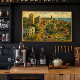 Monrovia Cityscape Vibrant Wanderlust Photography Poster