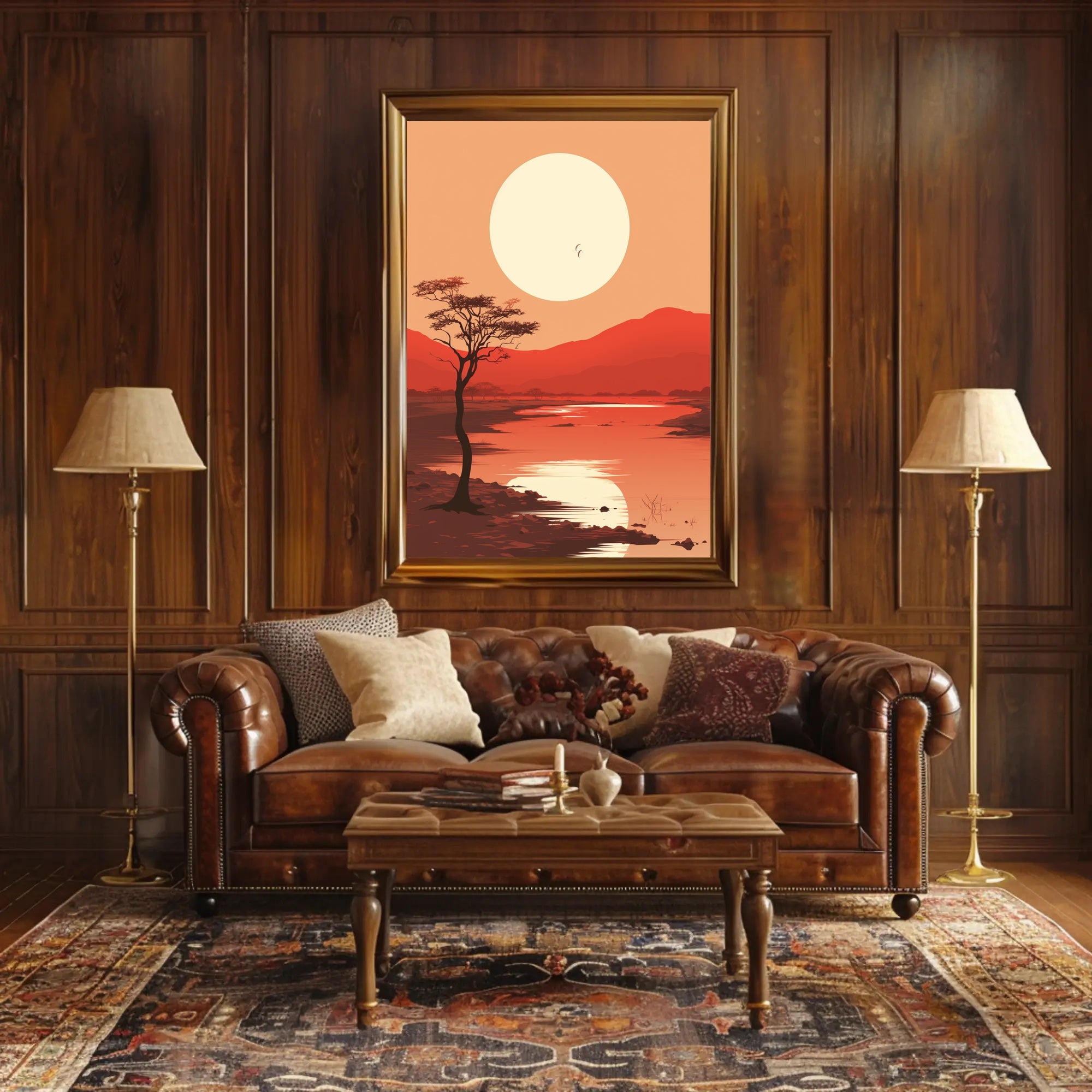Tranquil Sunset Over The Savannah Poster