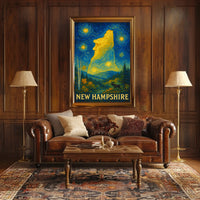 New Hampshire Tranquil Wilderness Landscape Artistic Poster