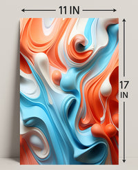 Abstract Waves Of Color Abstract Poster PosterGoat
