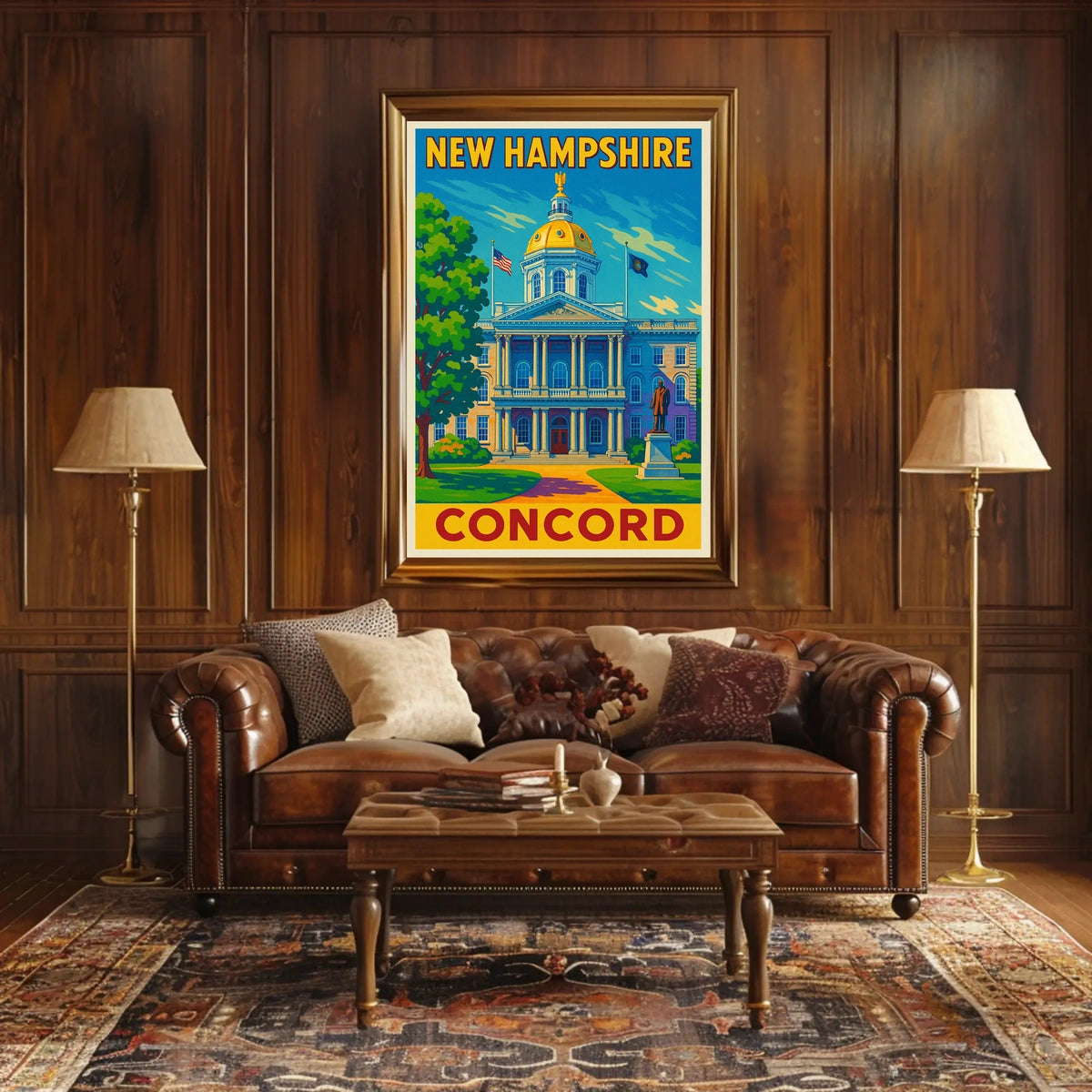 New Hampshire State Capitol Poster