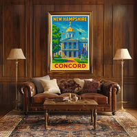 New Hampshire State Capitol Poster