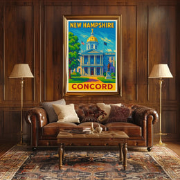 New Hampshire State Capitol Poster