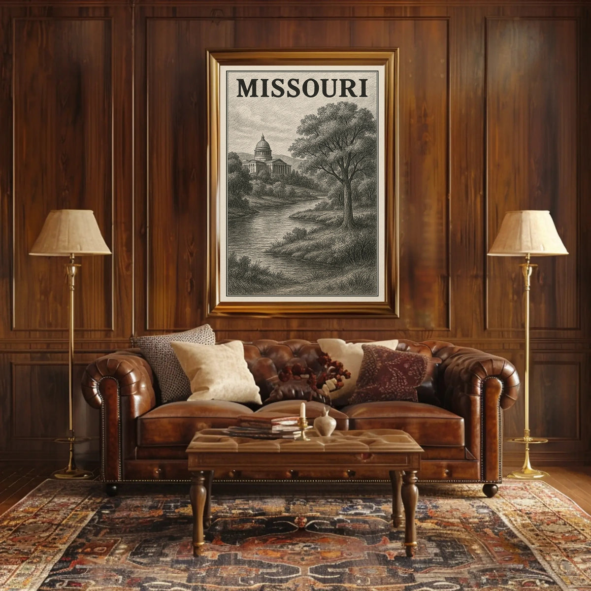Missouri Landscape Illustration Poster