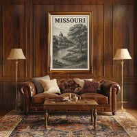 Missouri Landscape Illustration Poster