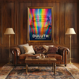 Duluth Minnesota Scenic Wanderlust Digital Painting Poster