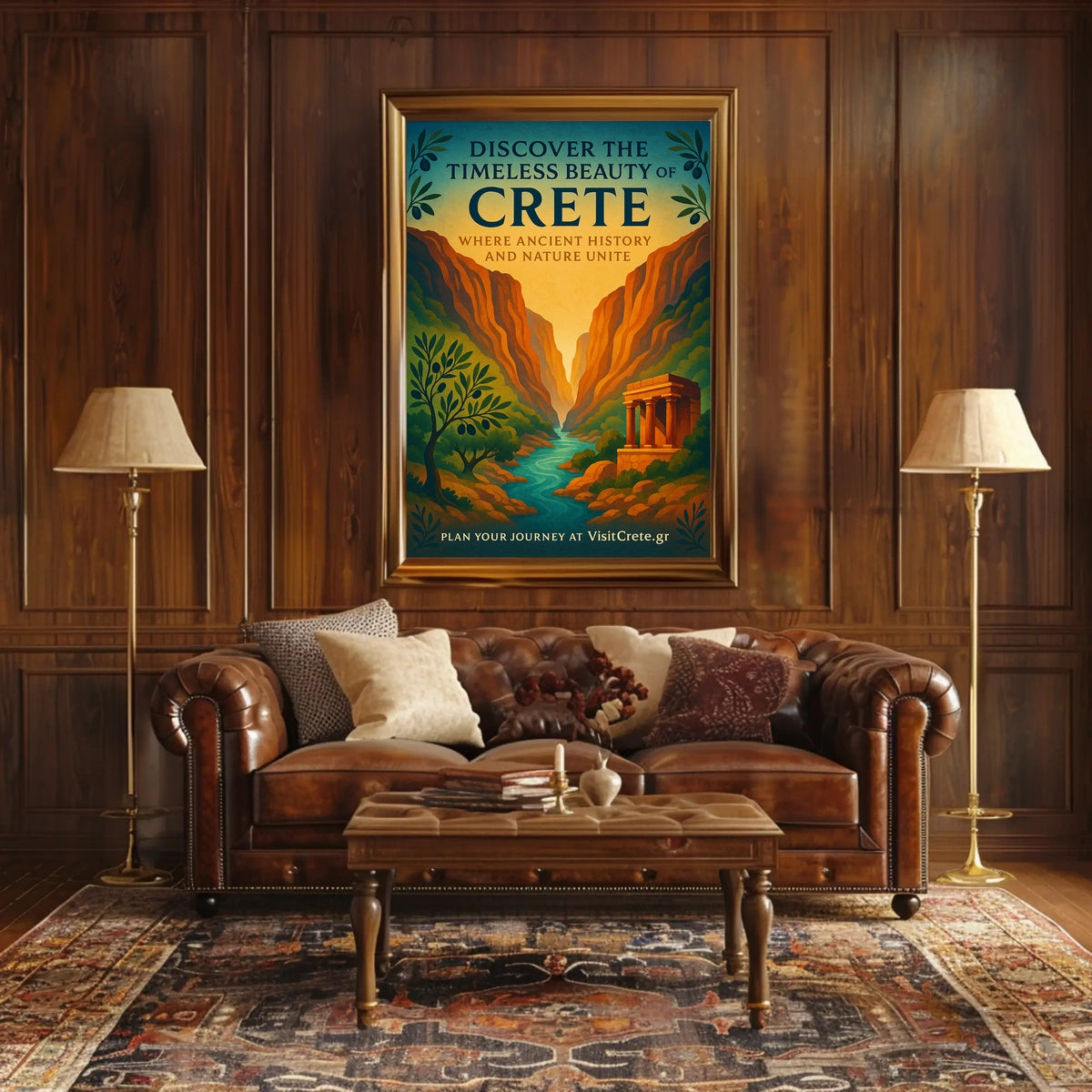 Crete's Ancient Charm Vintage Travel Poster
