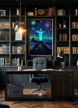 Christ the Redeemer Artistic Landscape Artistic Poster