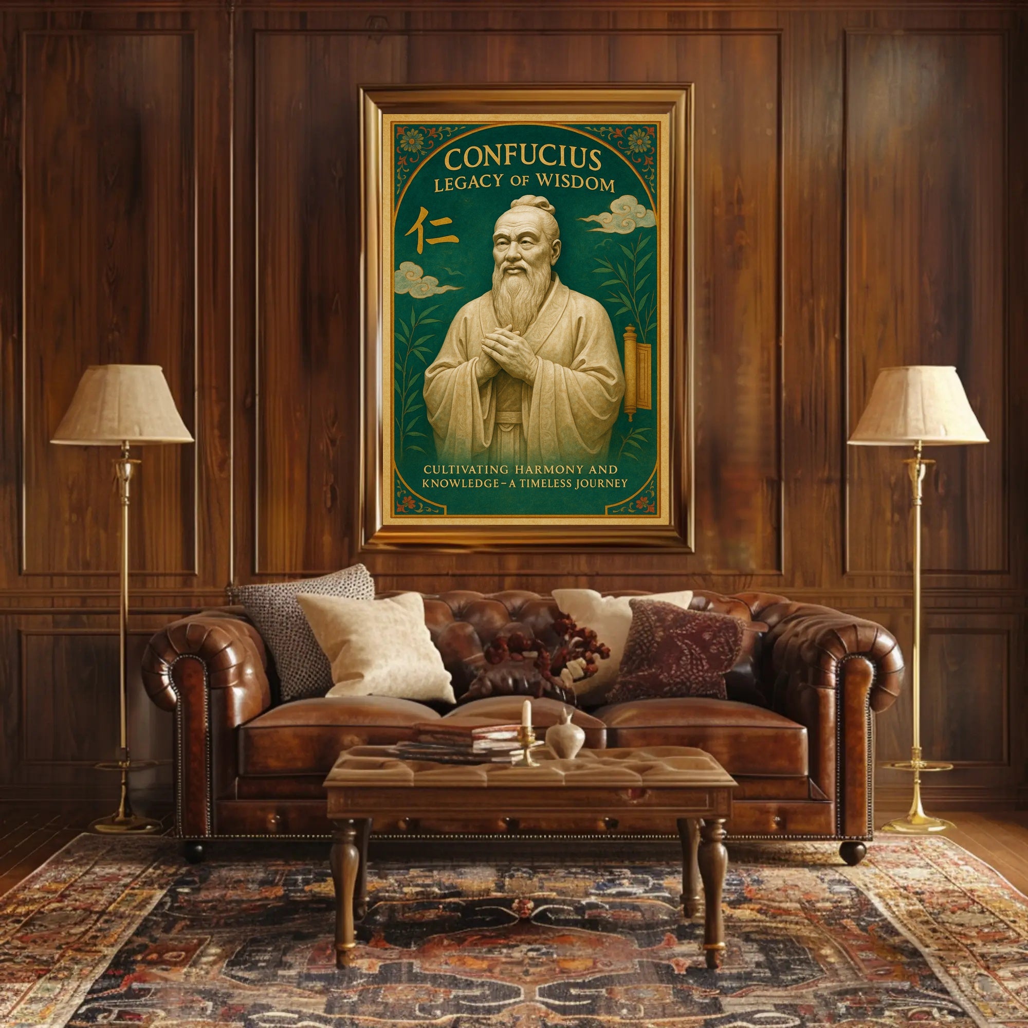 Confucius Legacy of Wisdom Wall Art Print PosterGoat