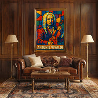 Antonio Vivaldi The Maestro In Stained Poster