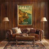 Amalfi Coast Italy Poster Art Museum Quality Wall Decor