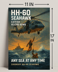 HH60 Seahawk  Any Sea at Any Time Poster PosterGoat