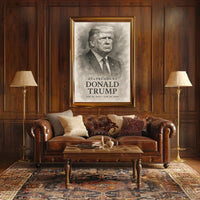 Donald Trump 47th President Iconic Patriotic Portrait Scenic Leadership Bold American Heritage Decor Gift Poster