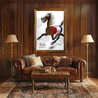 Esso Motor Oil Horse Travel Poster Art Print