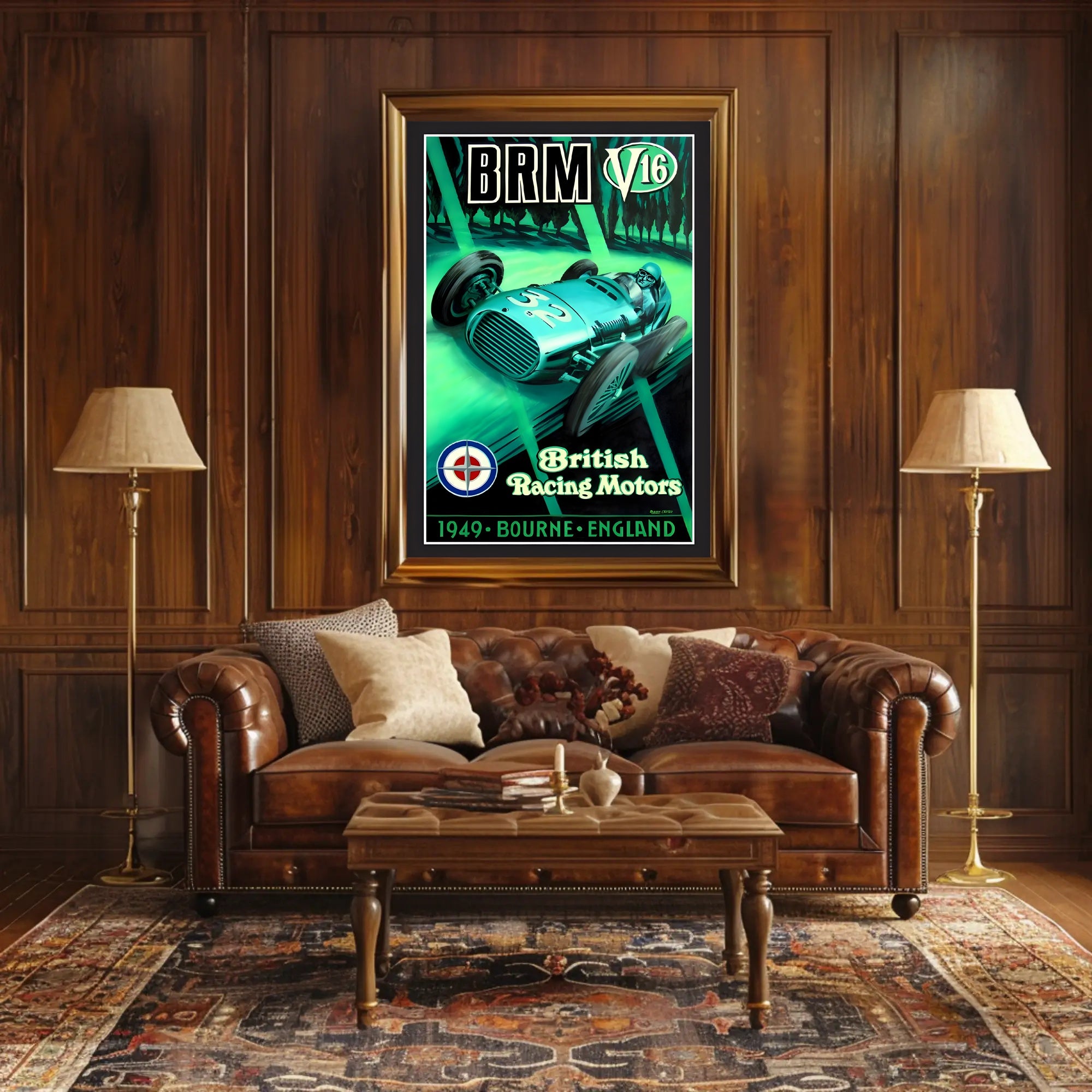 BRM V16 Racing Poster