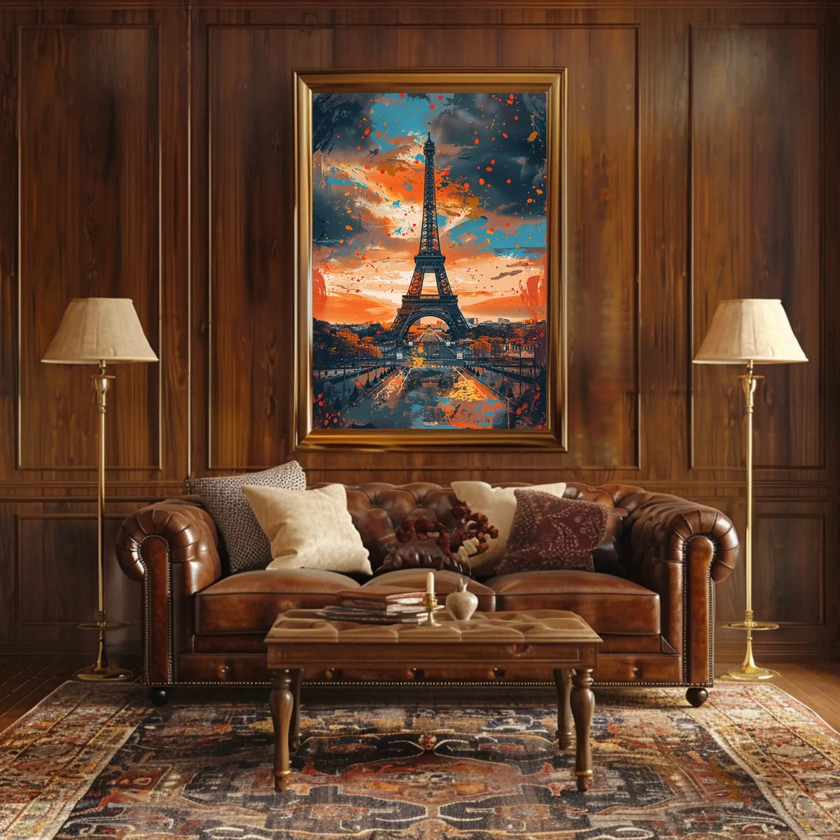 Eiffel Tower In Abstract Splendor Poster