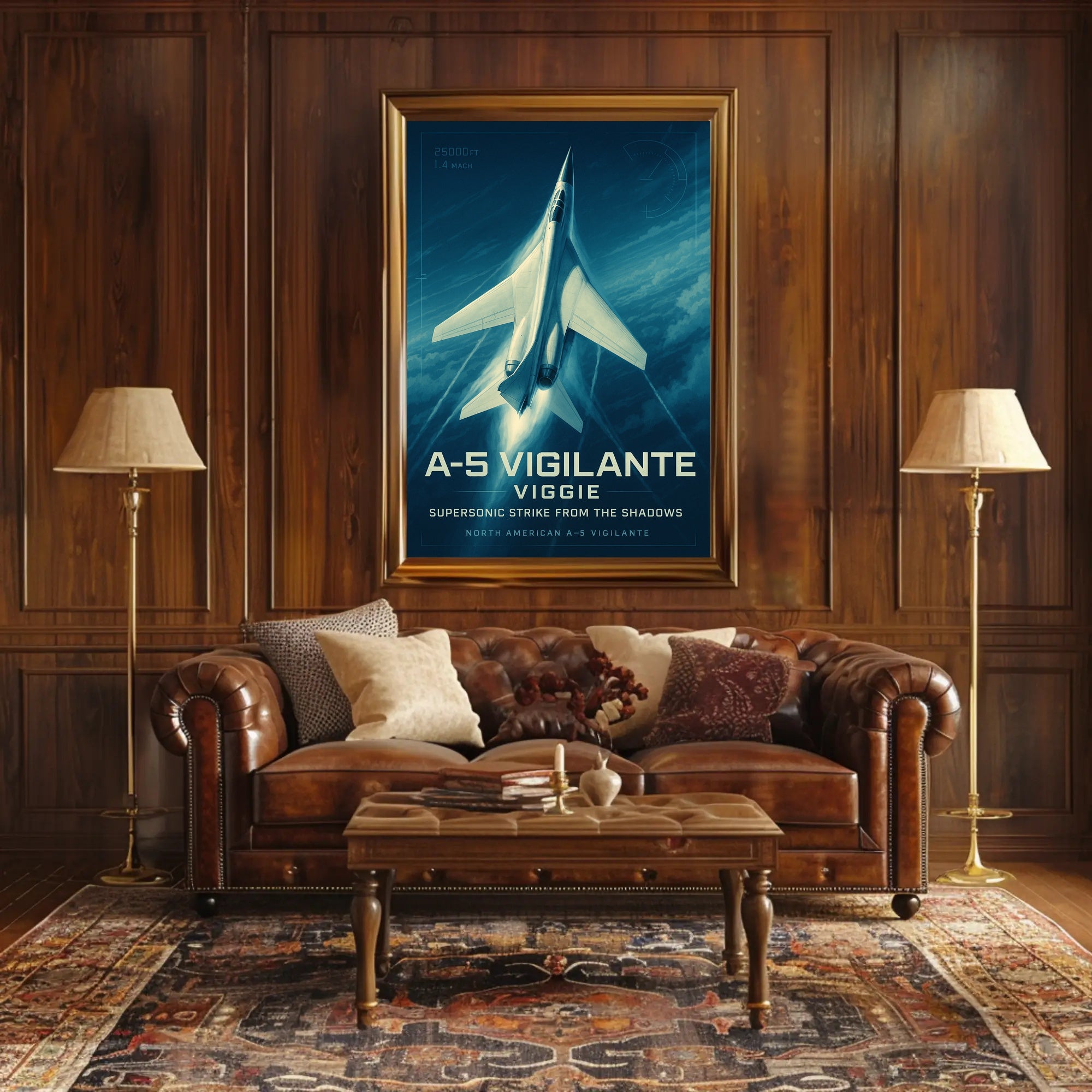 Supersonic Aircraft A-5 Vigilante Art Military Recruitment Poster