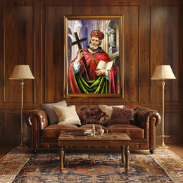 Saintly Figure with Cross Poster