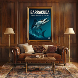 Barracuda Fierce Predator Of The Sea Poster