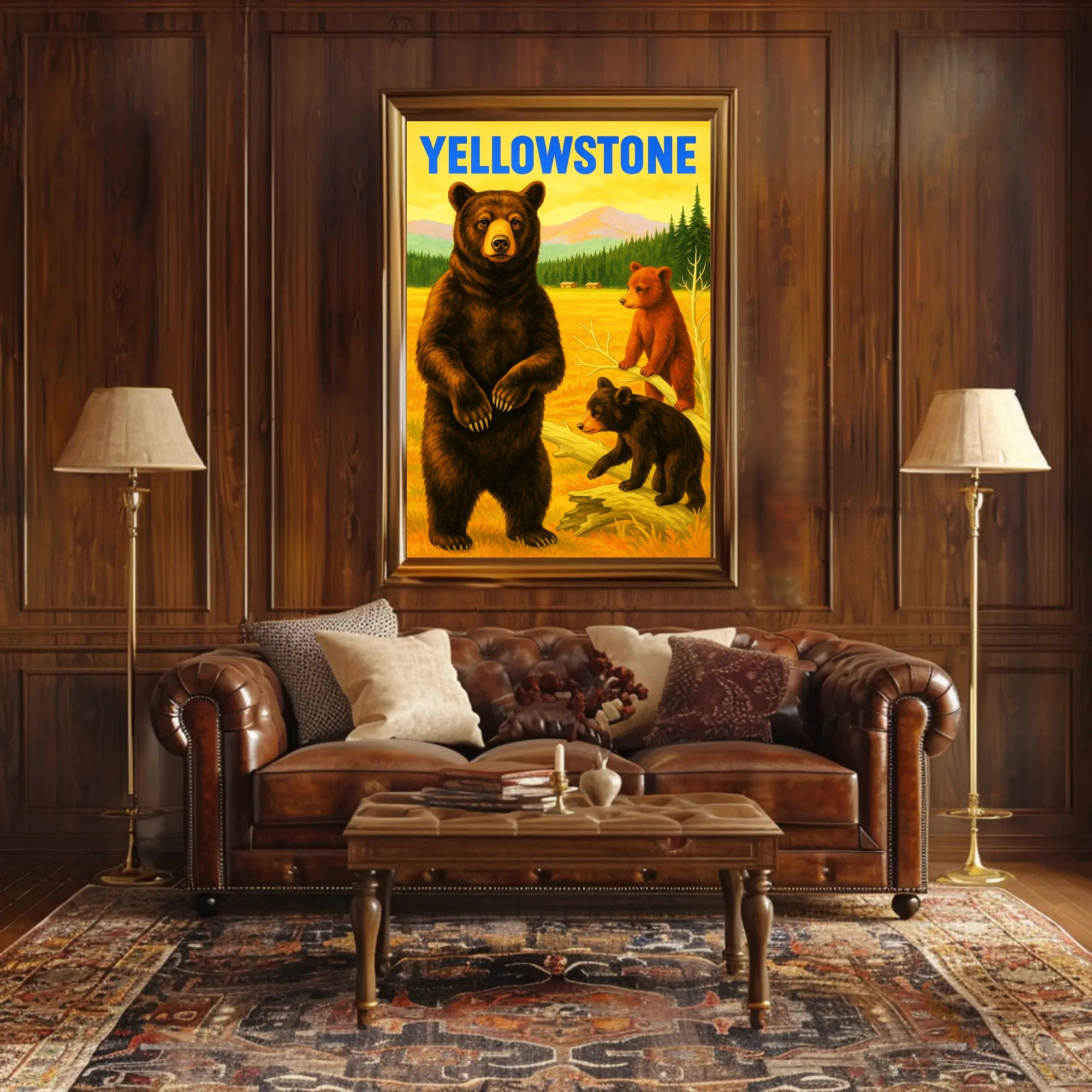 Yellowstone Bears Poster PosterGoat