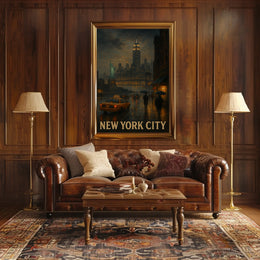 New York City at Dusk Poster